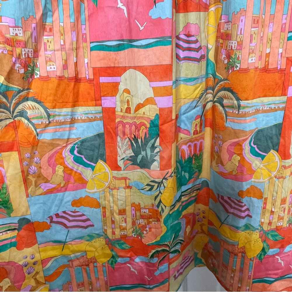 New Show Me Your Mumu Pisa Skirt Postcards from Italia with Pockets Size Medium - Picture 11 of 16